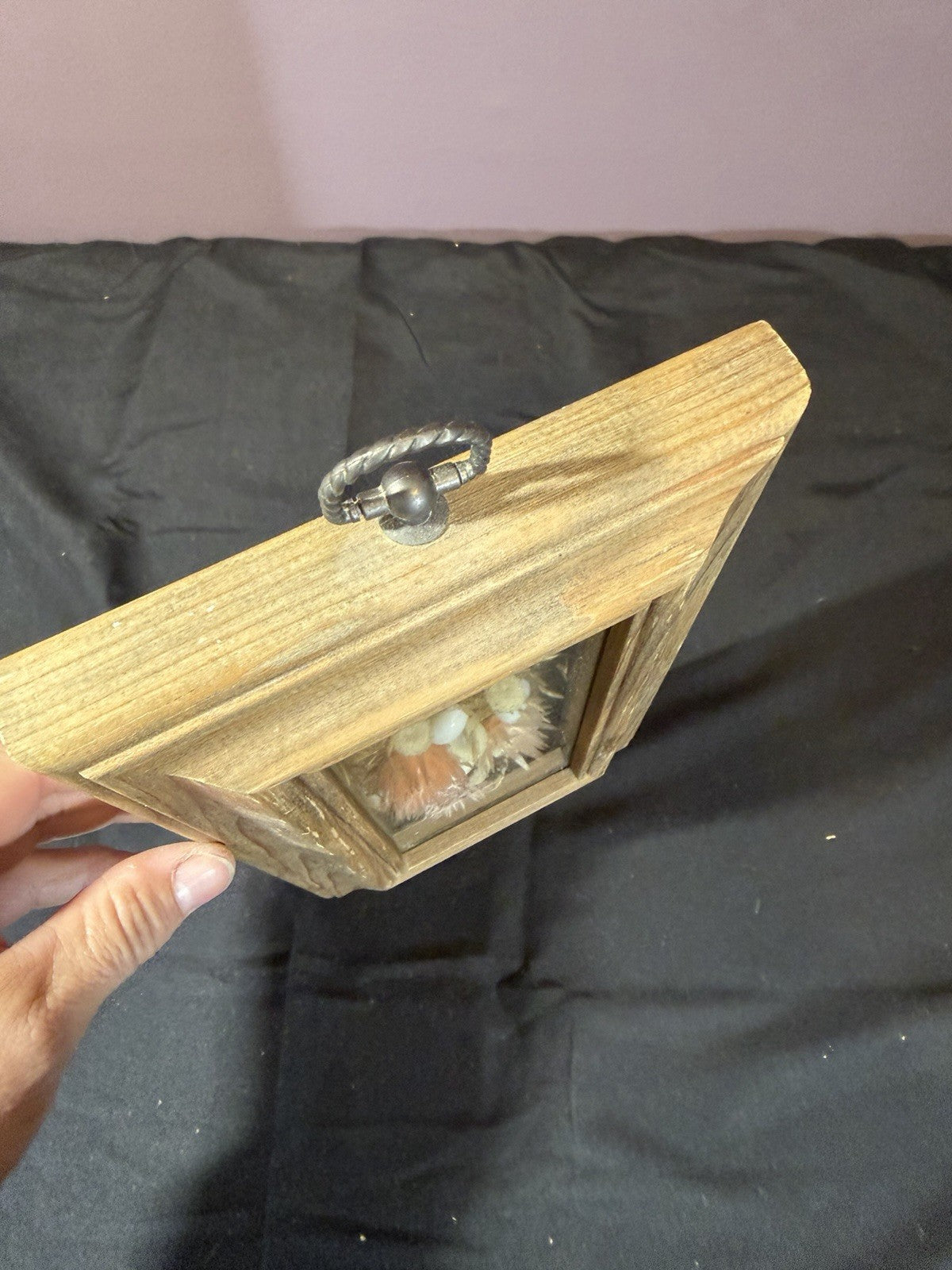 Vintage Mel Amodeo Enterprises Shadowbox Wall Hanging Seashell Flower Display