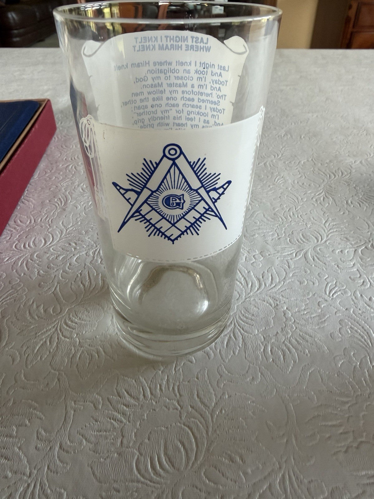 Vintage Masonic Chester Lodge Bible Glass Mug Collectibles Lot Freemason Gift