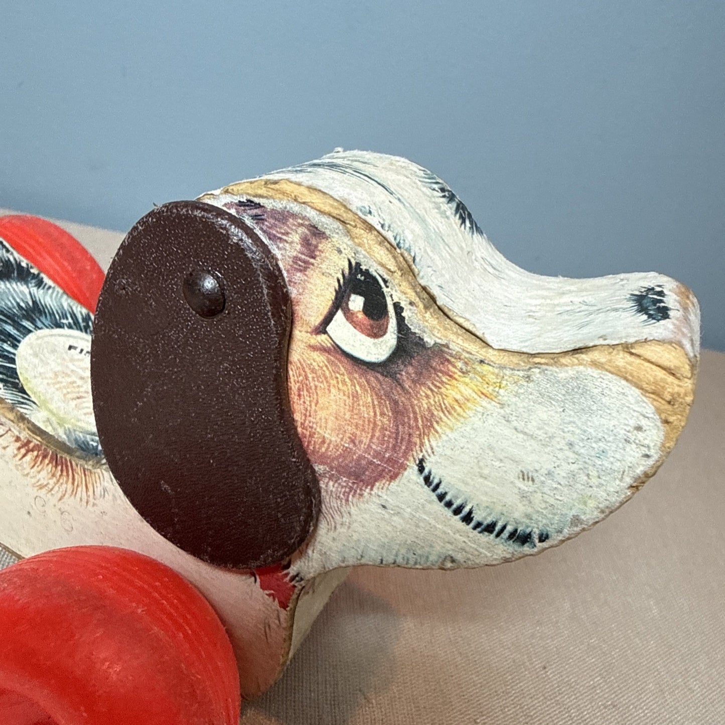 Vintage 1965 Fisher Price Little Snoopy 693 Wooden Puppy Dog Pull Toy