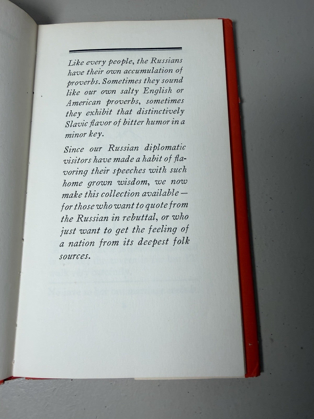 Vintage 1960 Russian Proverbs Newly Translated Peter Pauper Press Hardcover Book
