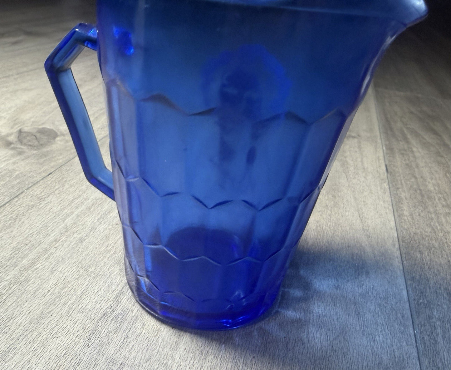 Vintage Shirley Temple Cobalt Blue  Milk Pitcher Creamer 4.5"