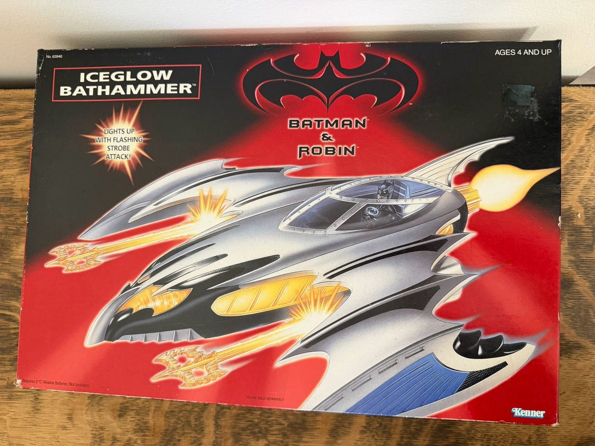 1997 Kenner Batman Robin Iceglow Bathammer Vehicle Sealed Box Vintage DC Toy