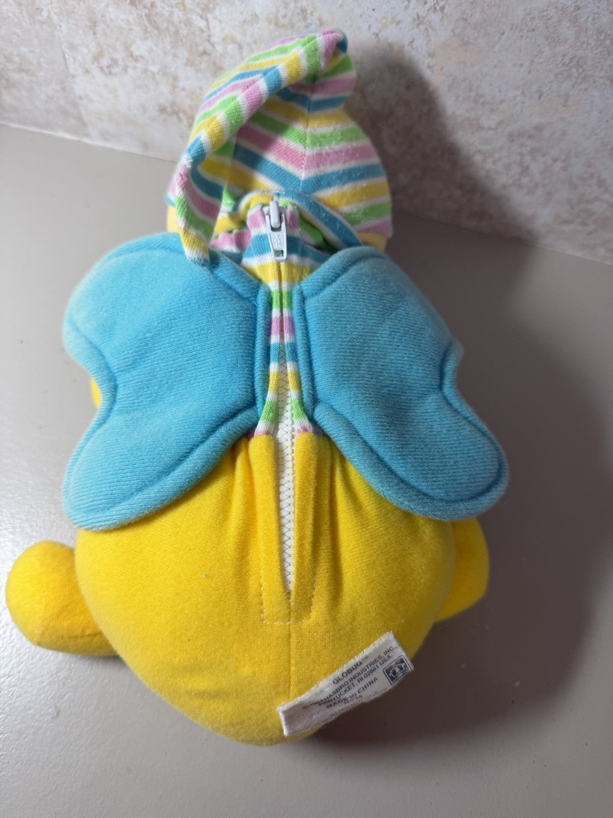 Vintage 1984 Hasbro Glo Friends GloBug Butterfly Plush Glow Worm Untested 10in