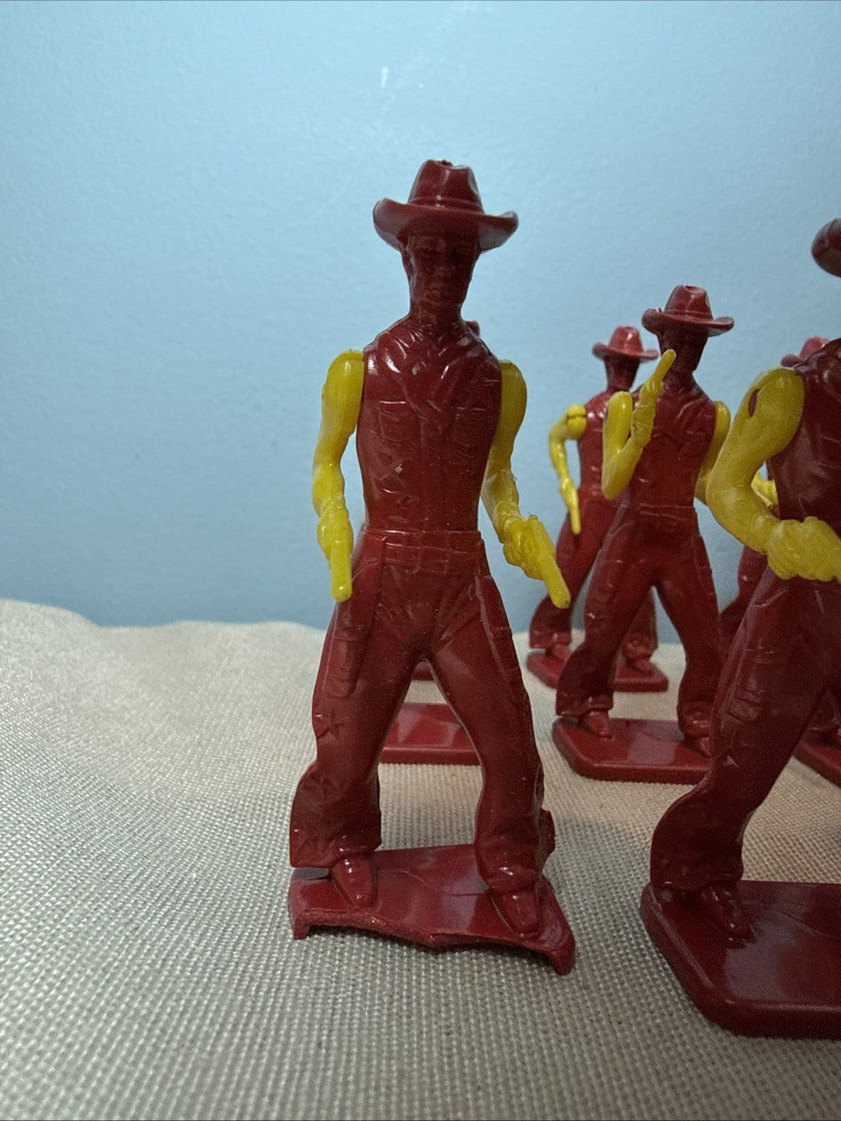 Vintage Ausley Thomasville GA Plastic Cowboys & Indians Lot Of 21 Figures
