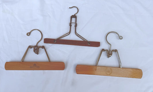 Vintage Wooden Pants Hanger Lot Acme Harmony House Sears Trouser Hangers Set of