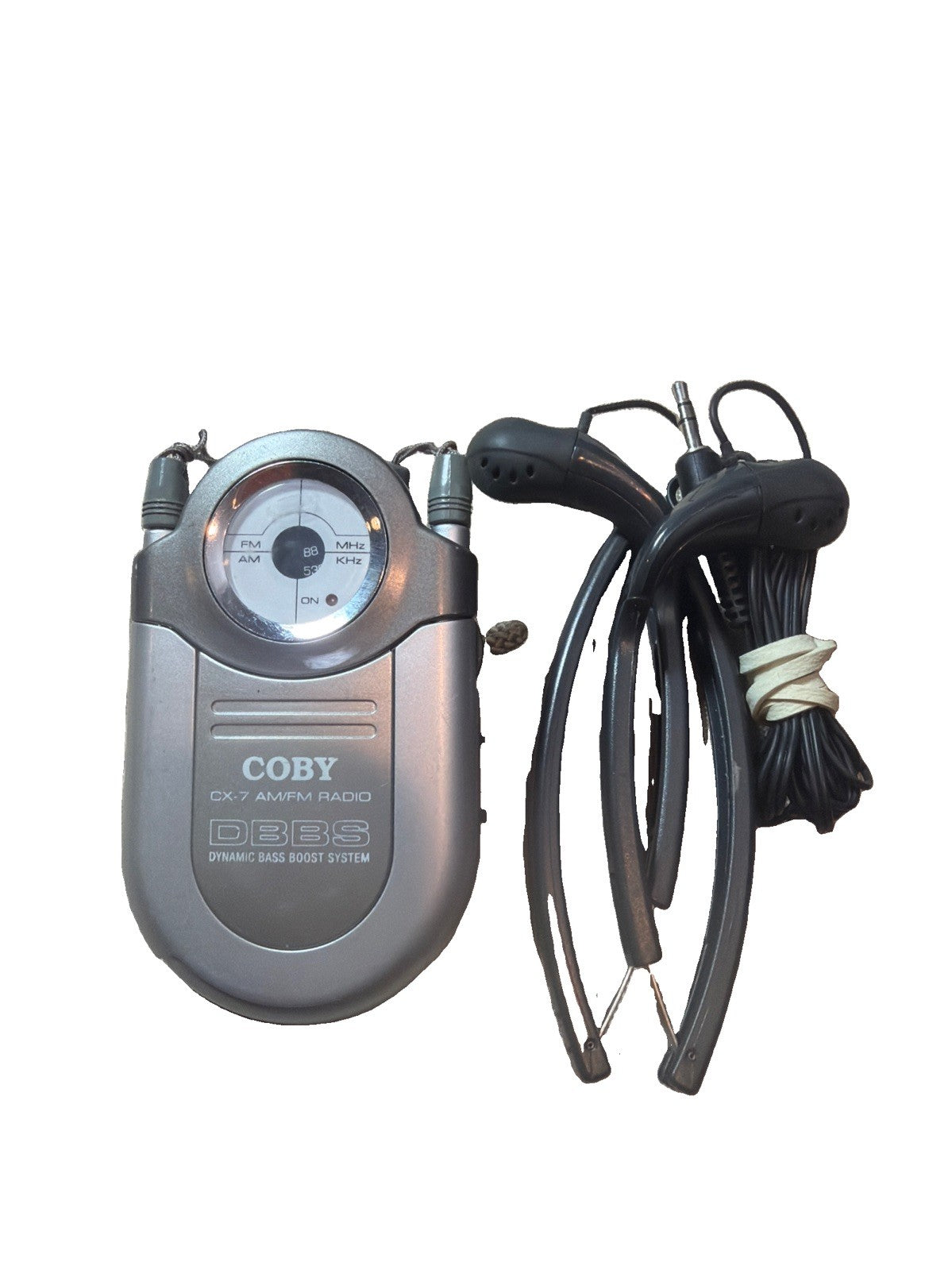 Vintage Coby CX-7 Portable AM FM Radio Dynamic Bass Boost Rio Headphones Tested