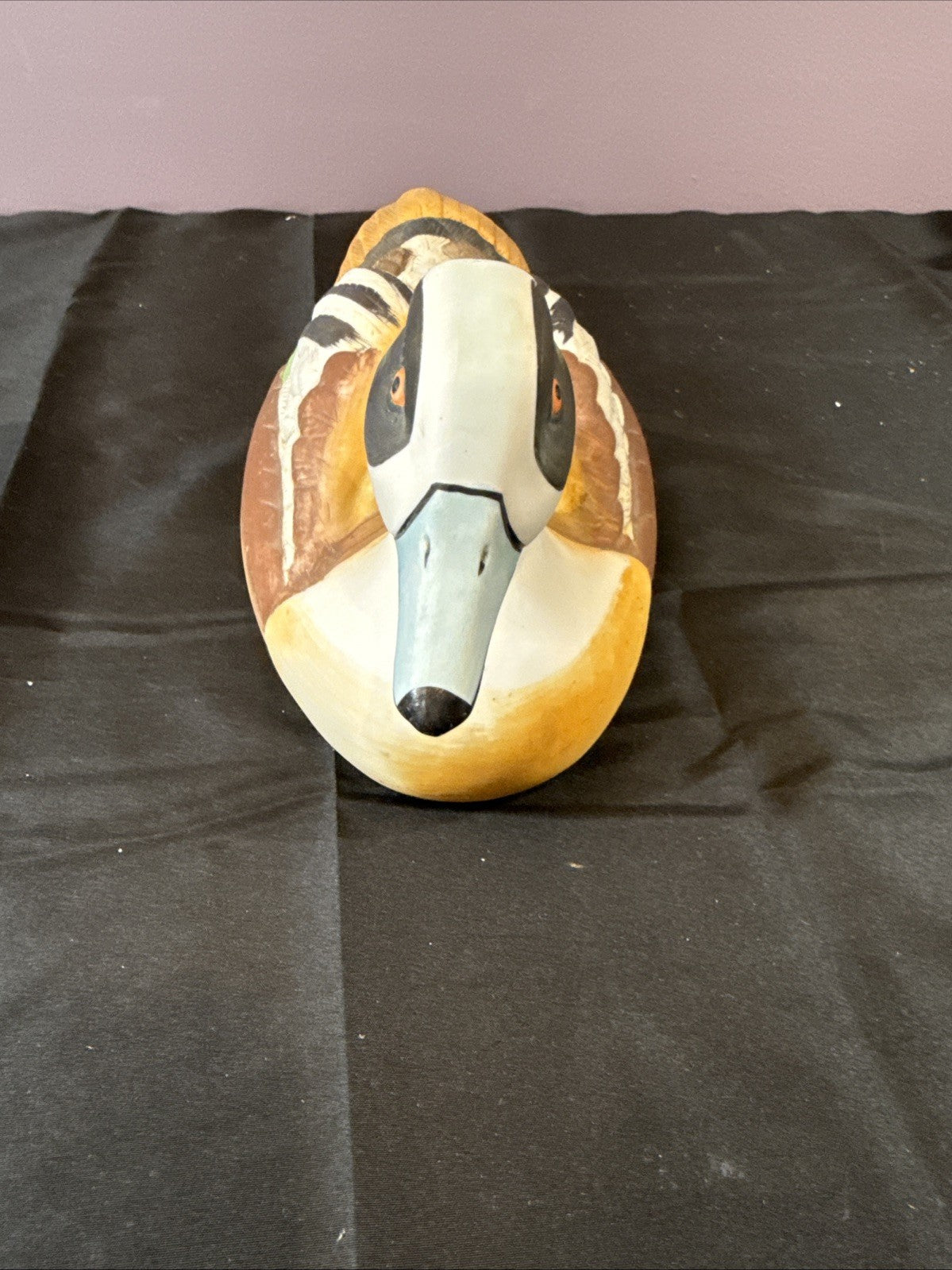 Mid-Century Mallard Ducks Hand-Painted Porcelain Figurines; Taiwan; Set of 2