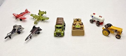 Micro Machines Mixed Lot 8 Aircraft Military Tractor Fuel Tank Galoob Vehicles