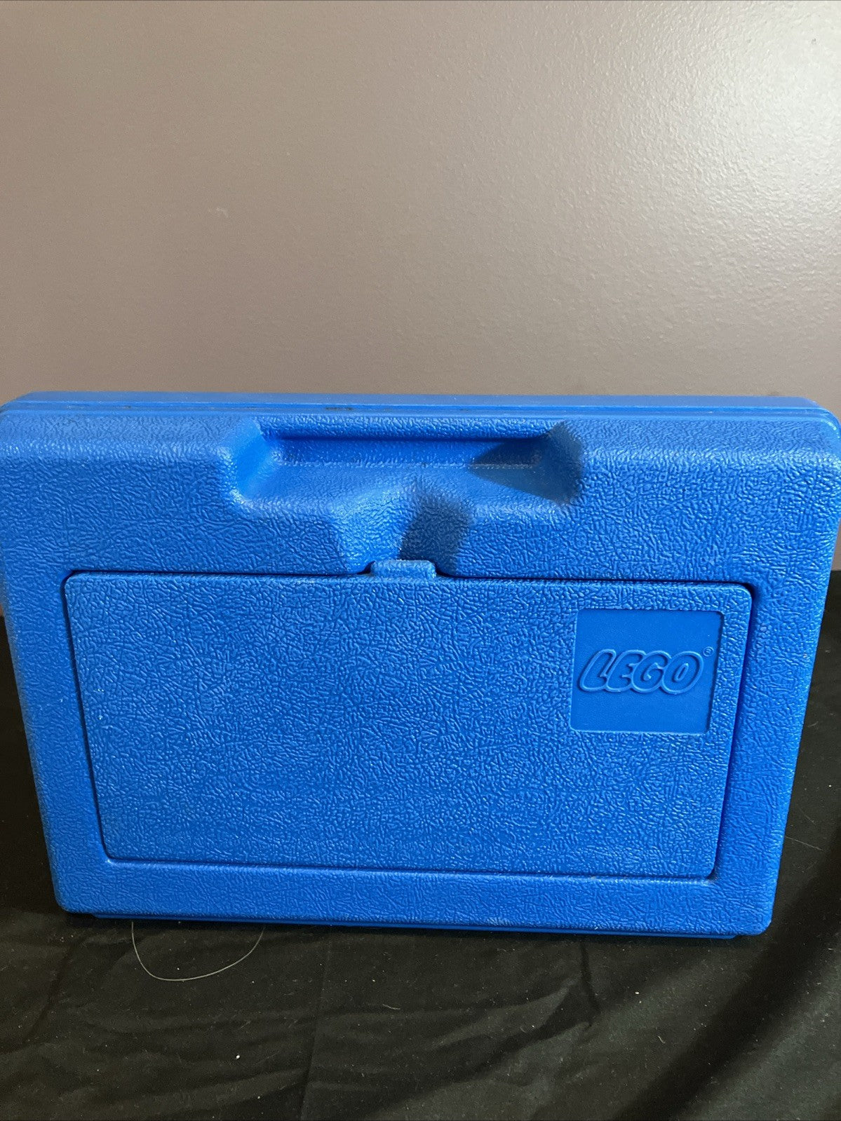 Vintage LEGO Carrying Case Blue Storage Box 1983 Hard Plastic