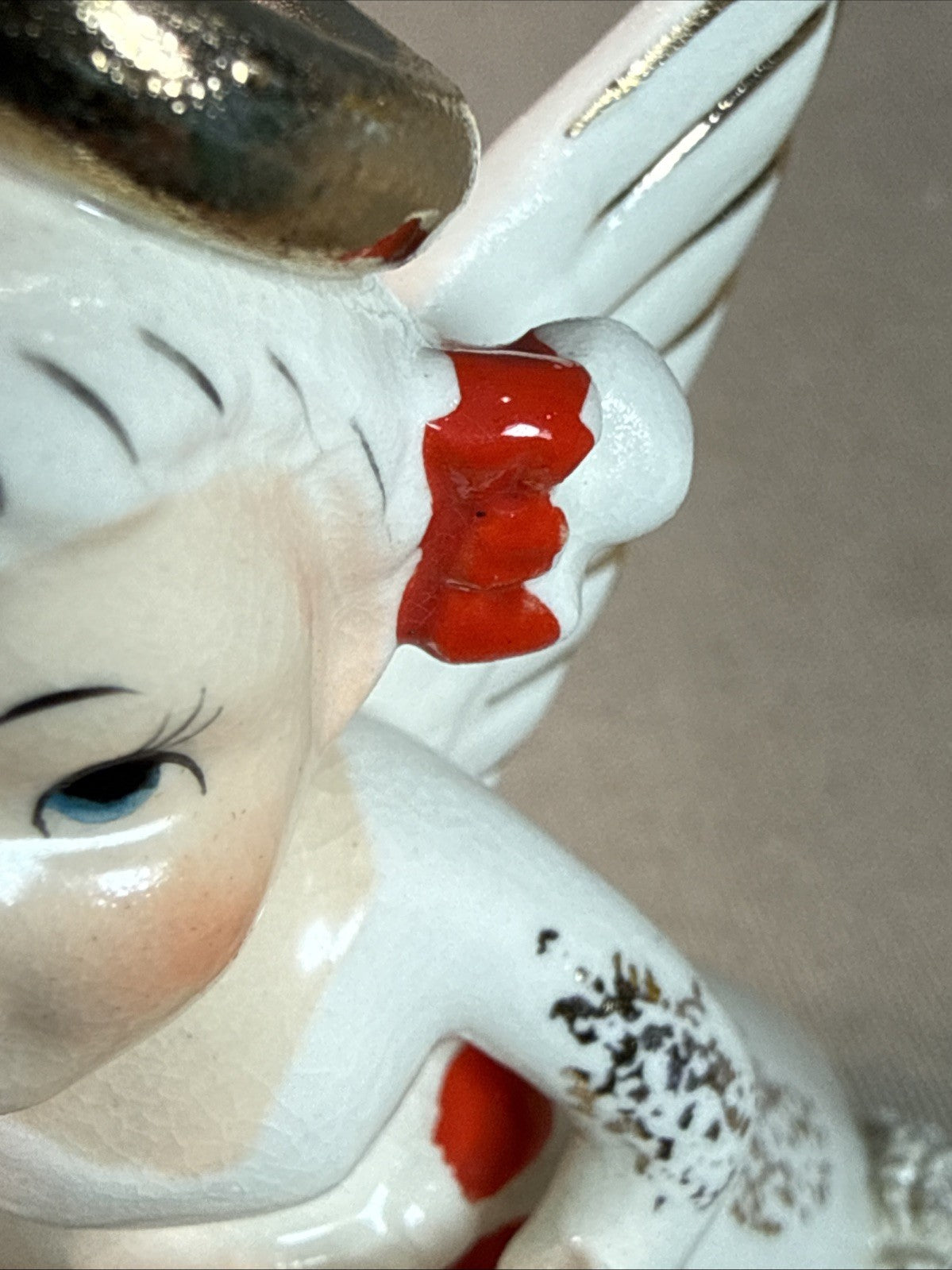 Vintage December Birthday Angel Girl Figurine Japan MB Daniels Highmount 4.5"