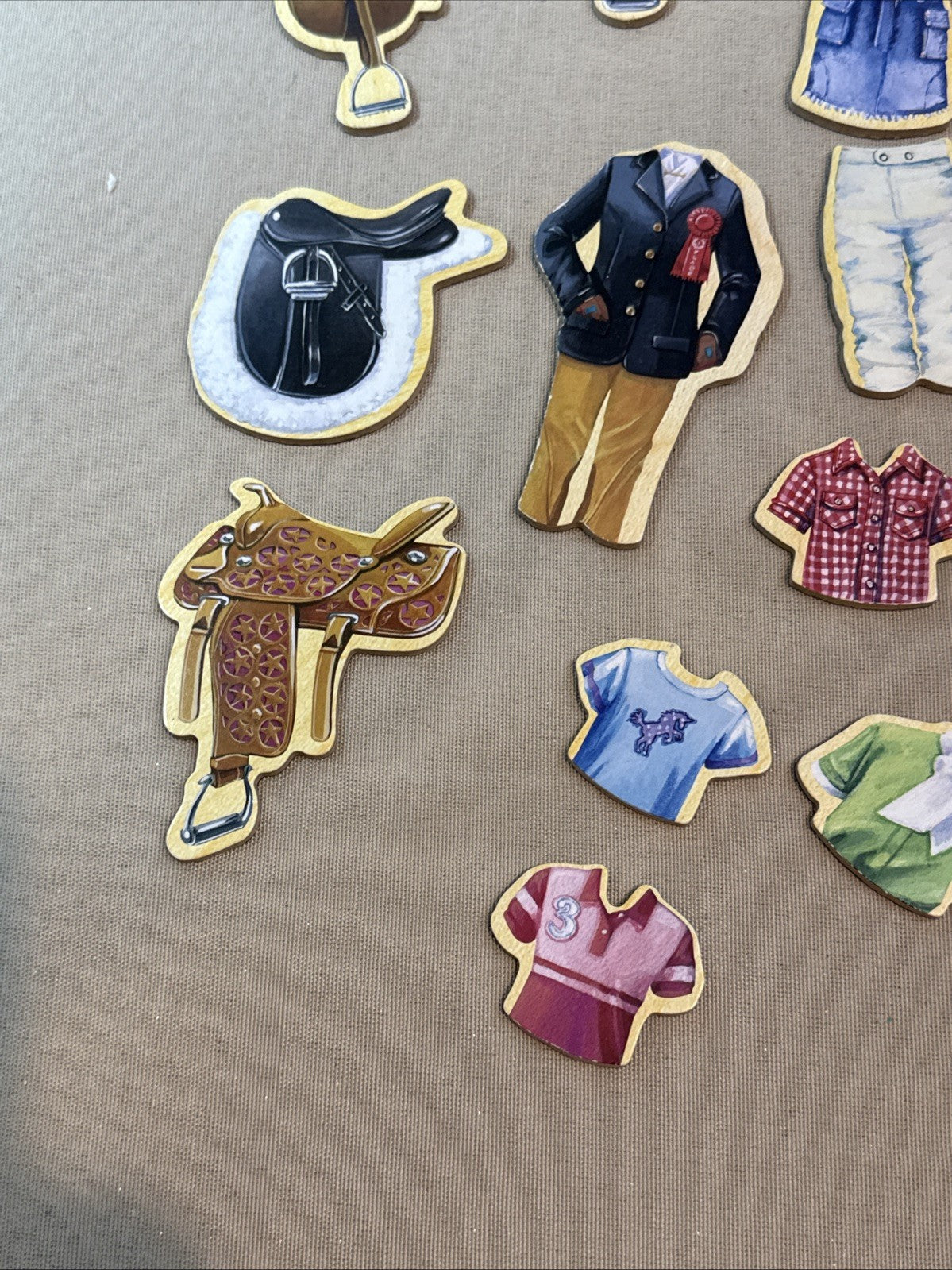 T.S. Shure Stable Pals Magnetic Wooden Dress Up Set 42 Piece Horse Toy