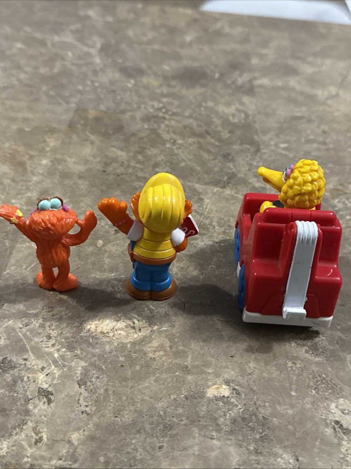 Vintage Sesame Street Characters Mini-Figures Big Bird Oscar Elmo Zoe Lot Of 7