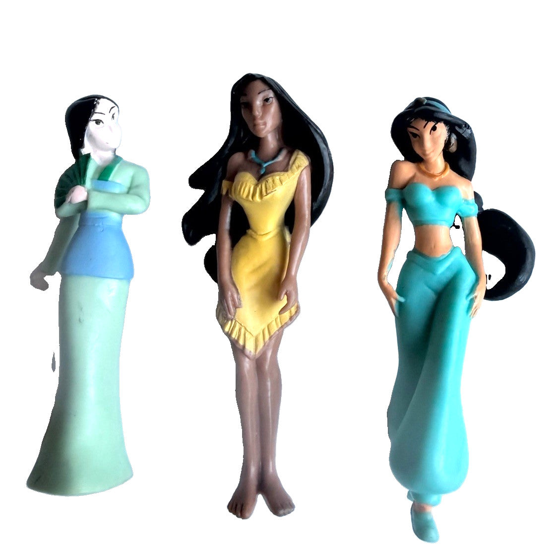 Disney Princess PVC Figure Lot Jasmine Pocahontas Mulan Cake Toppers Miniatures