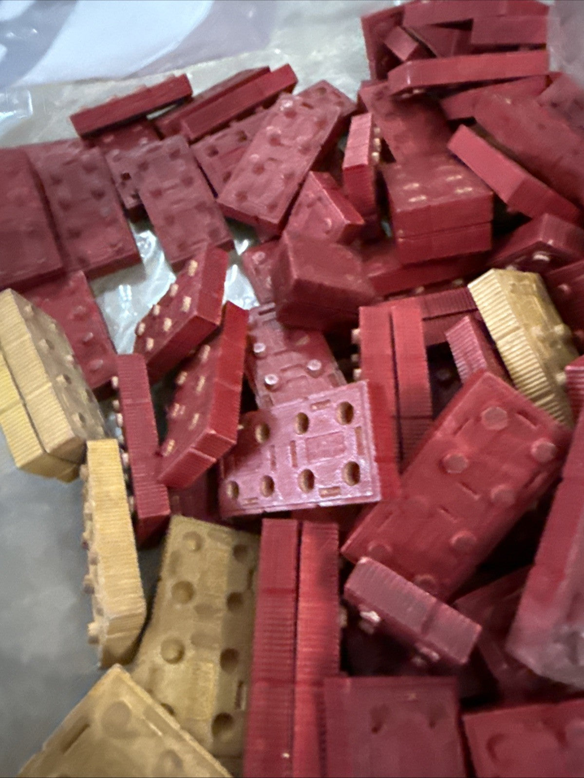 Halsam American Bricks Wood Blocks Vintage 1940s Building Set almost 3lbs
