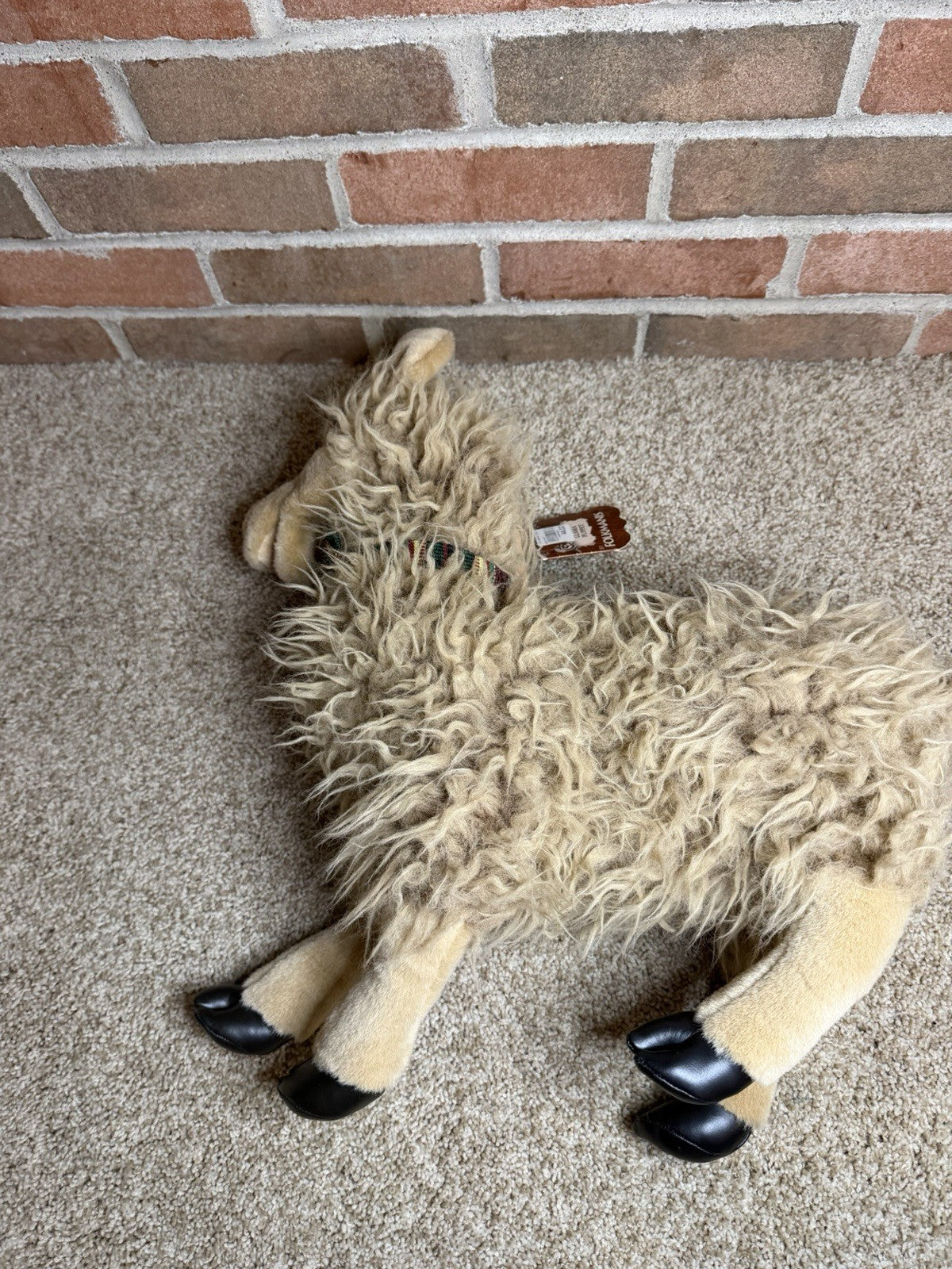 Folkmanis FolkTails Llama Hand Puppet 17" Plush Storytelling Toy Hang Tag