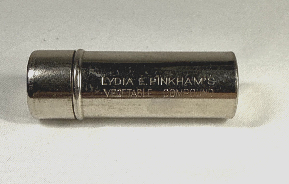 Lydia E. Pinkham’s Vegetable Compound Medicine Pills Metal Vile Case 2 inch