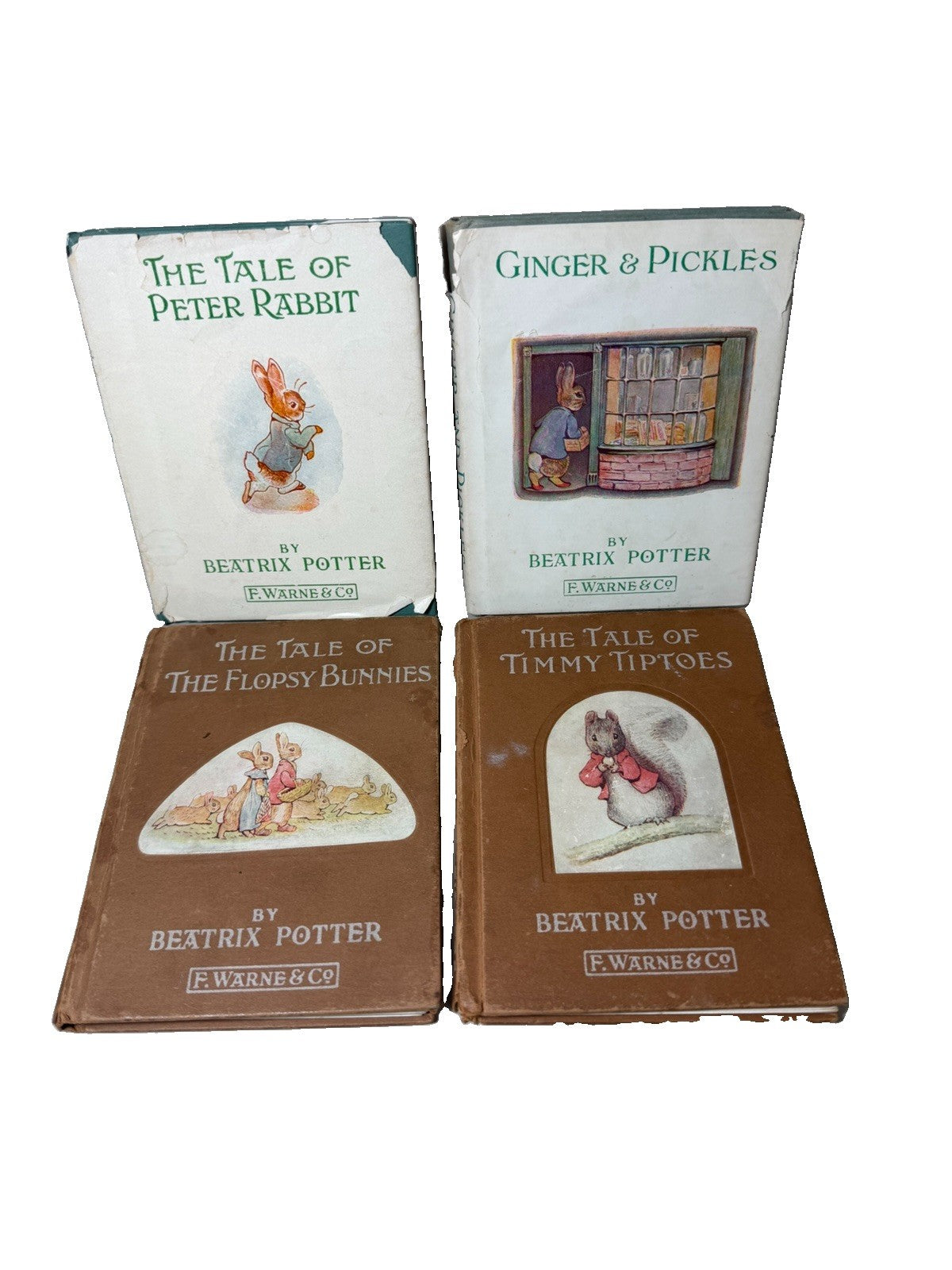 Vintage Beatrix Potter Books Frederick Warne Peter Rabbit Flopsy Bunnies Lot 4