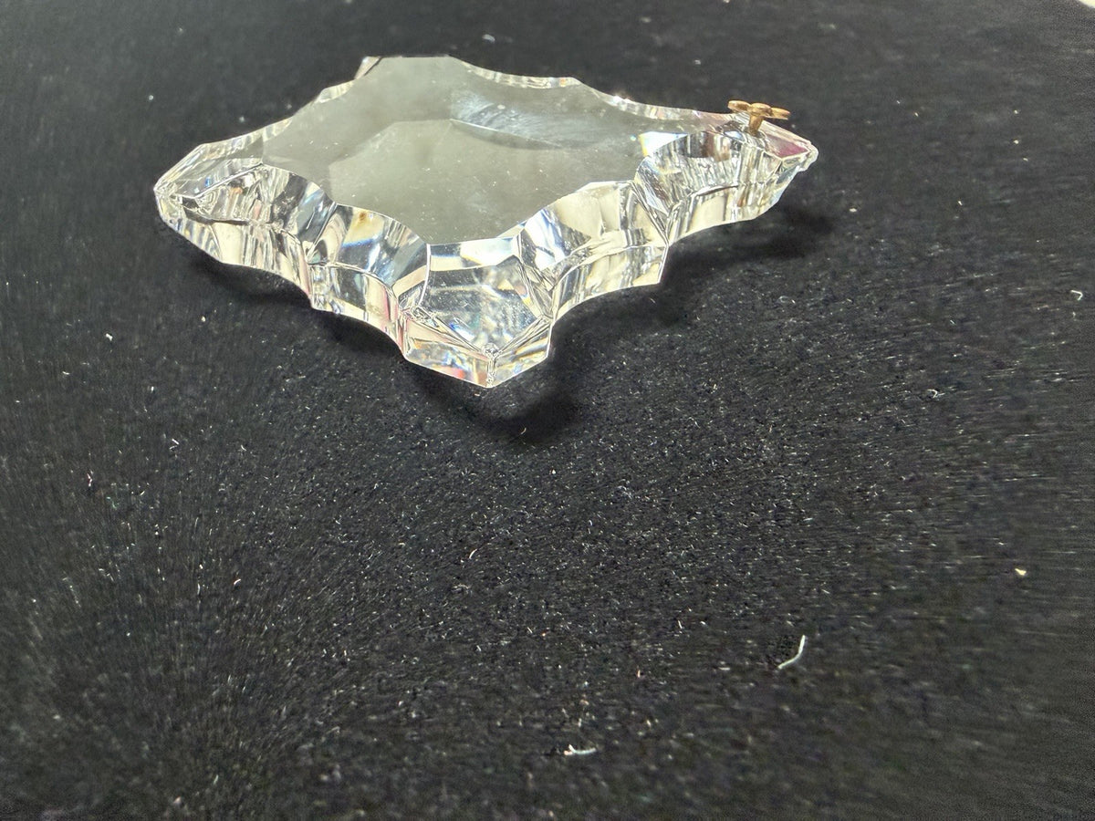Vintage Cut Crystal Chandelier Prism Pendant Starburst Suncatcher Ornament 3 Inc