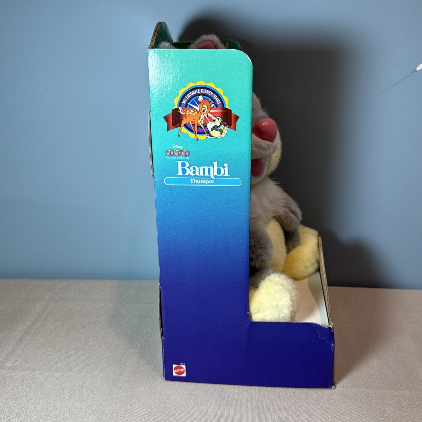 Disney Thumper Bambi Plush Rabbit Mattel New In Box Collectible Toy
