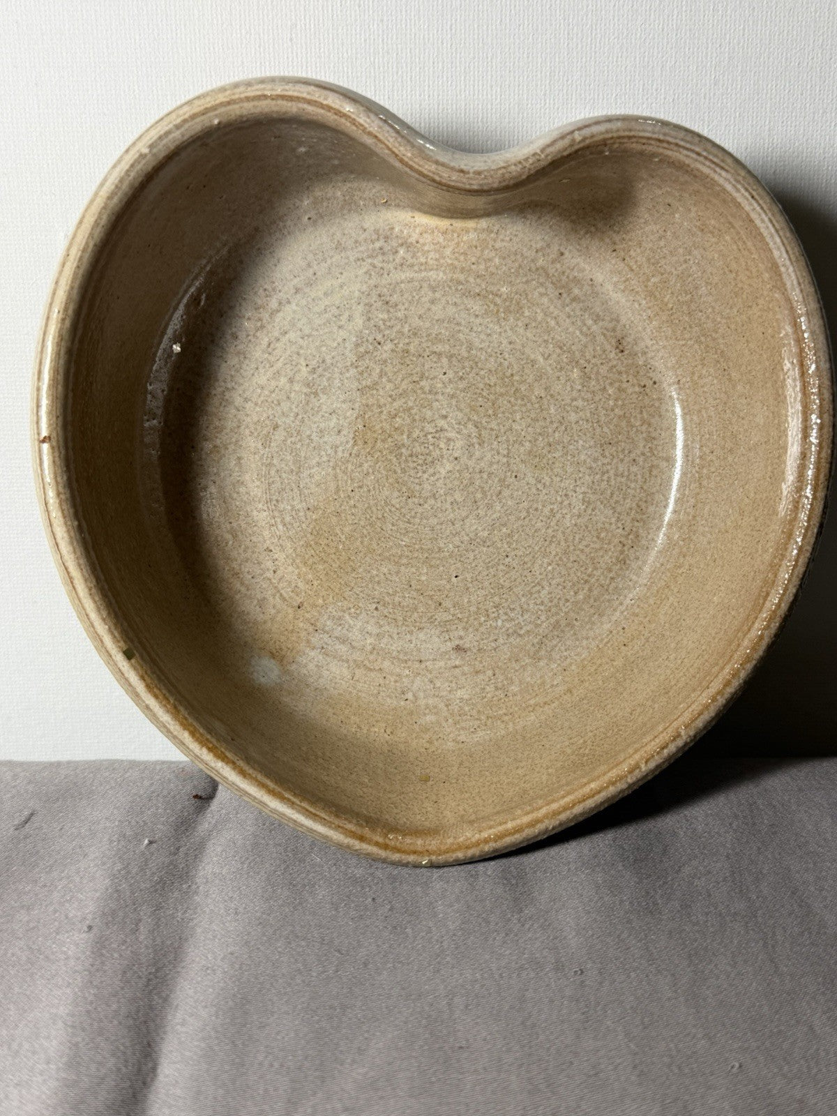 Studio Pottery Vase Heart Dish Set Signed 1993 Handmade Ceramic