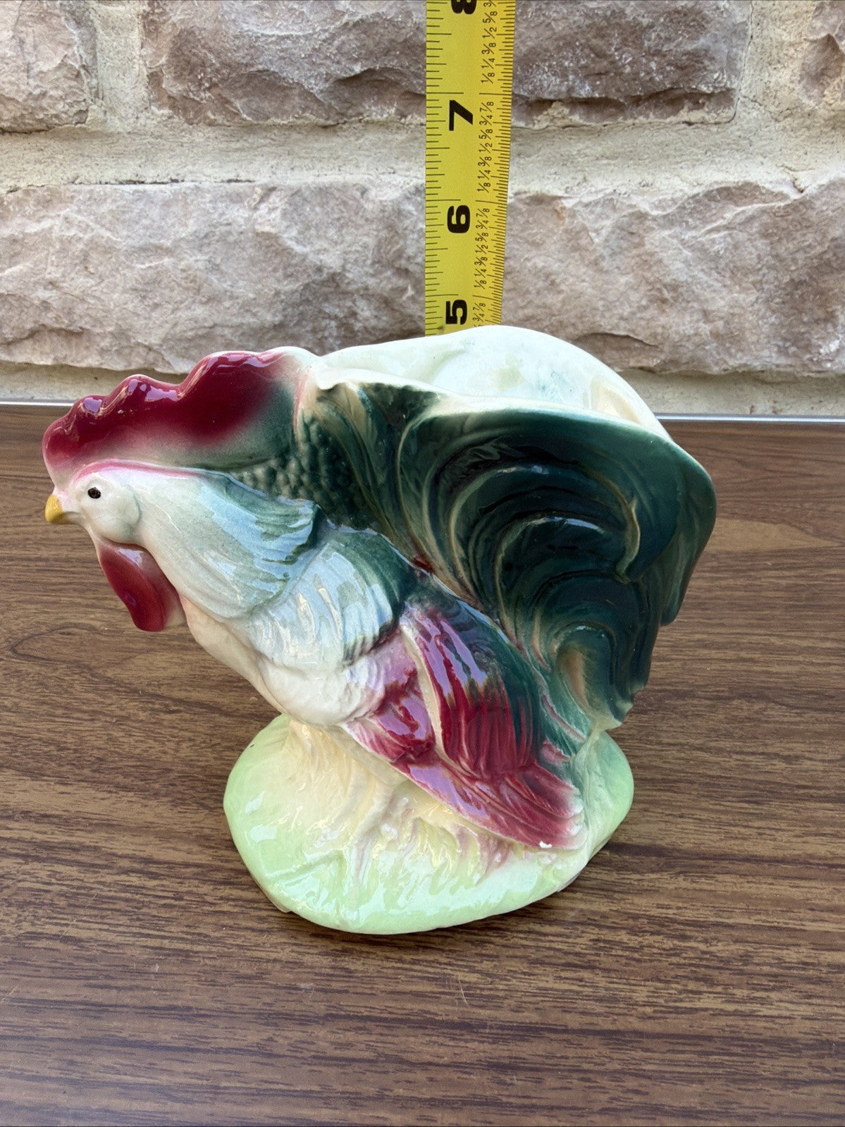 Royal Copley Rooster Hen Chicks Planter Vintage 1950s Ceramic