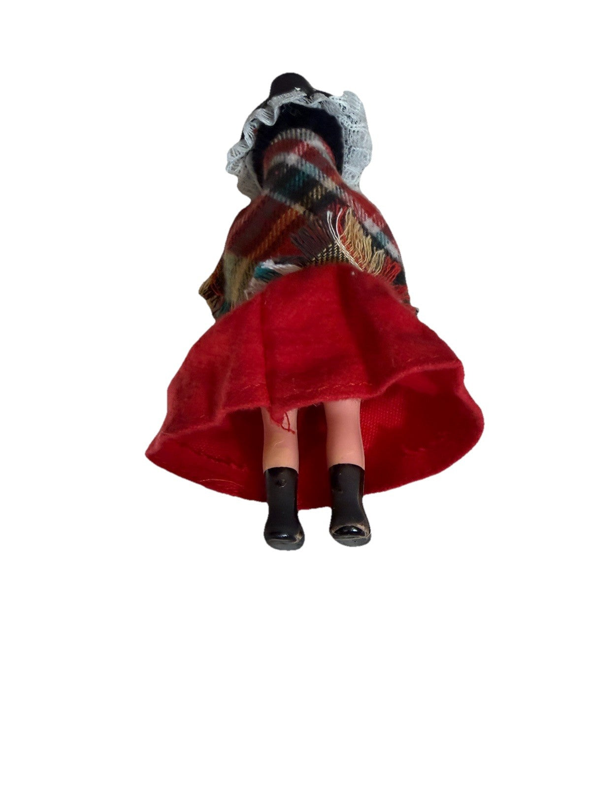 Vintage Welsh Lady Doll Figurine National Costume Sleepy Eyes Dress