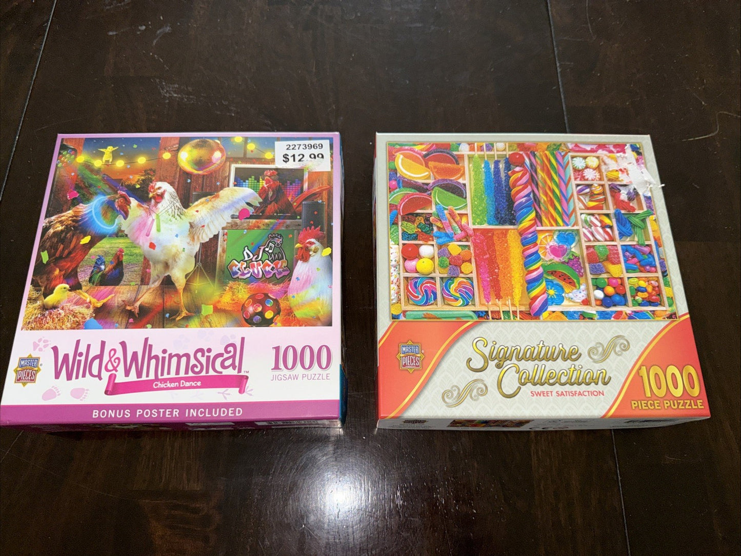 MasterPieces Jigsaw Puzzle Lot of 2 1000 pieces Wild Sweet Satisfaction