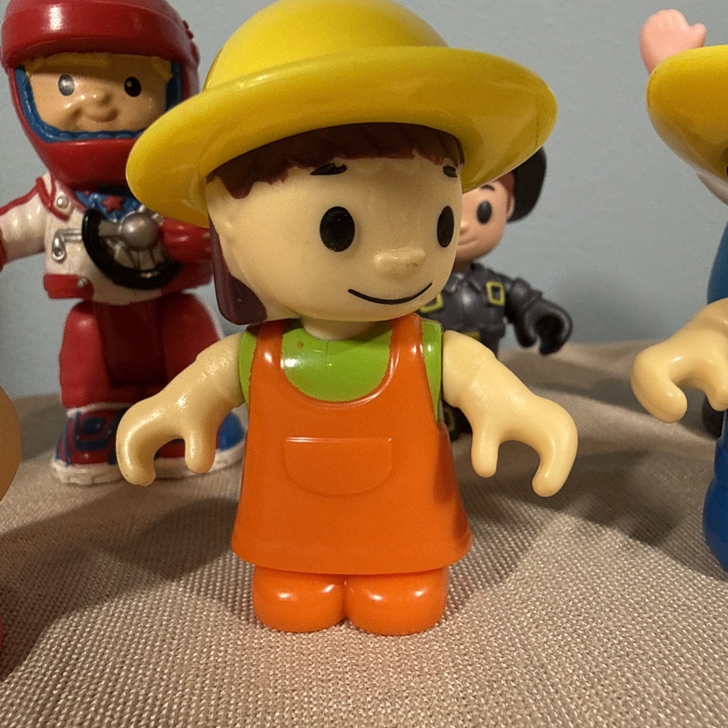 Lot Of 12 Vintage Vinyl Characters Little People Happy Land Boley Mega Bloks