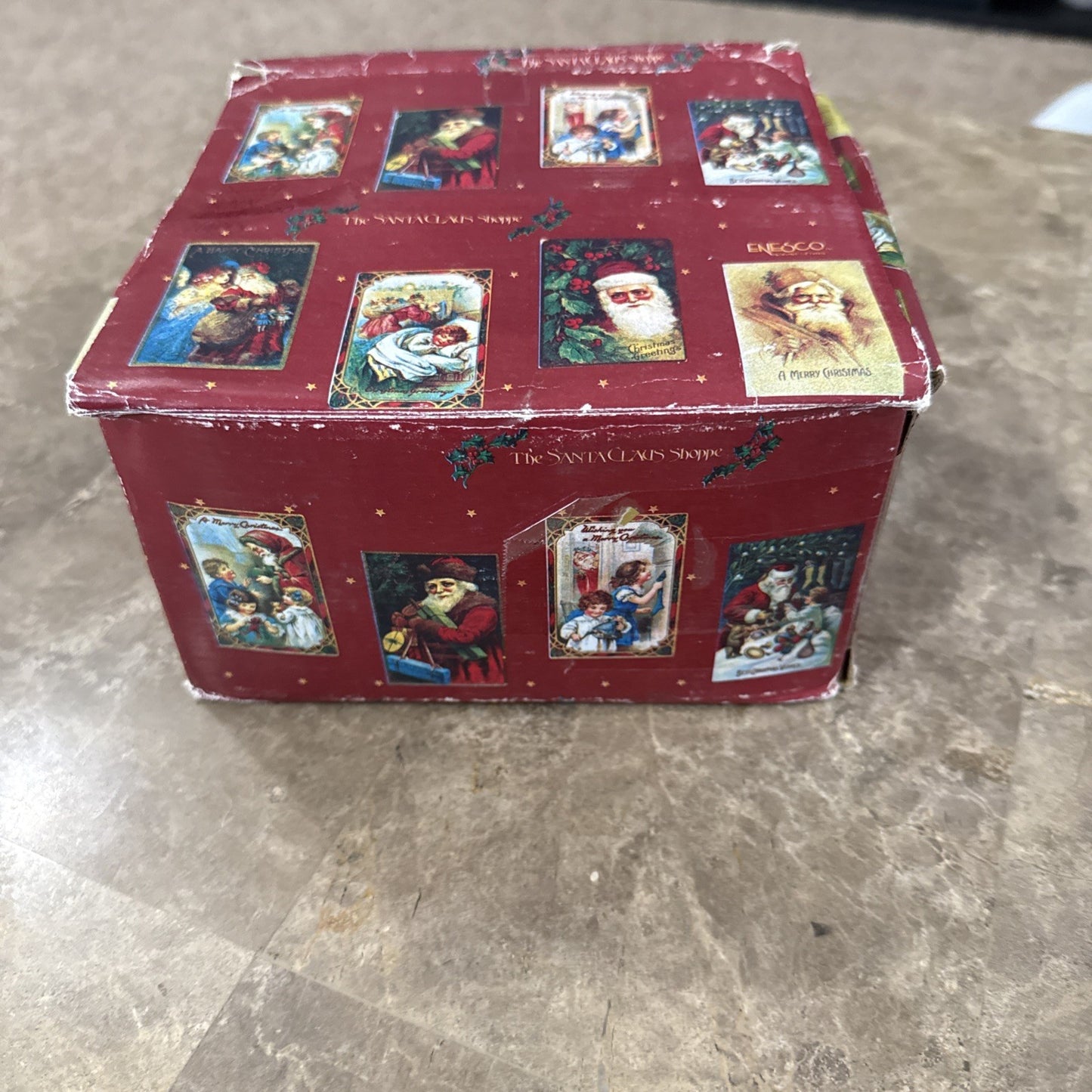 1987 Enesco The Gifted Line John Grossman Santa St Nicholas Mugs Set of 4 Box