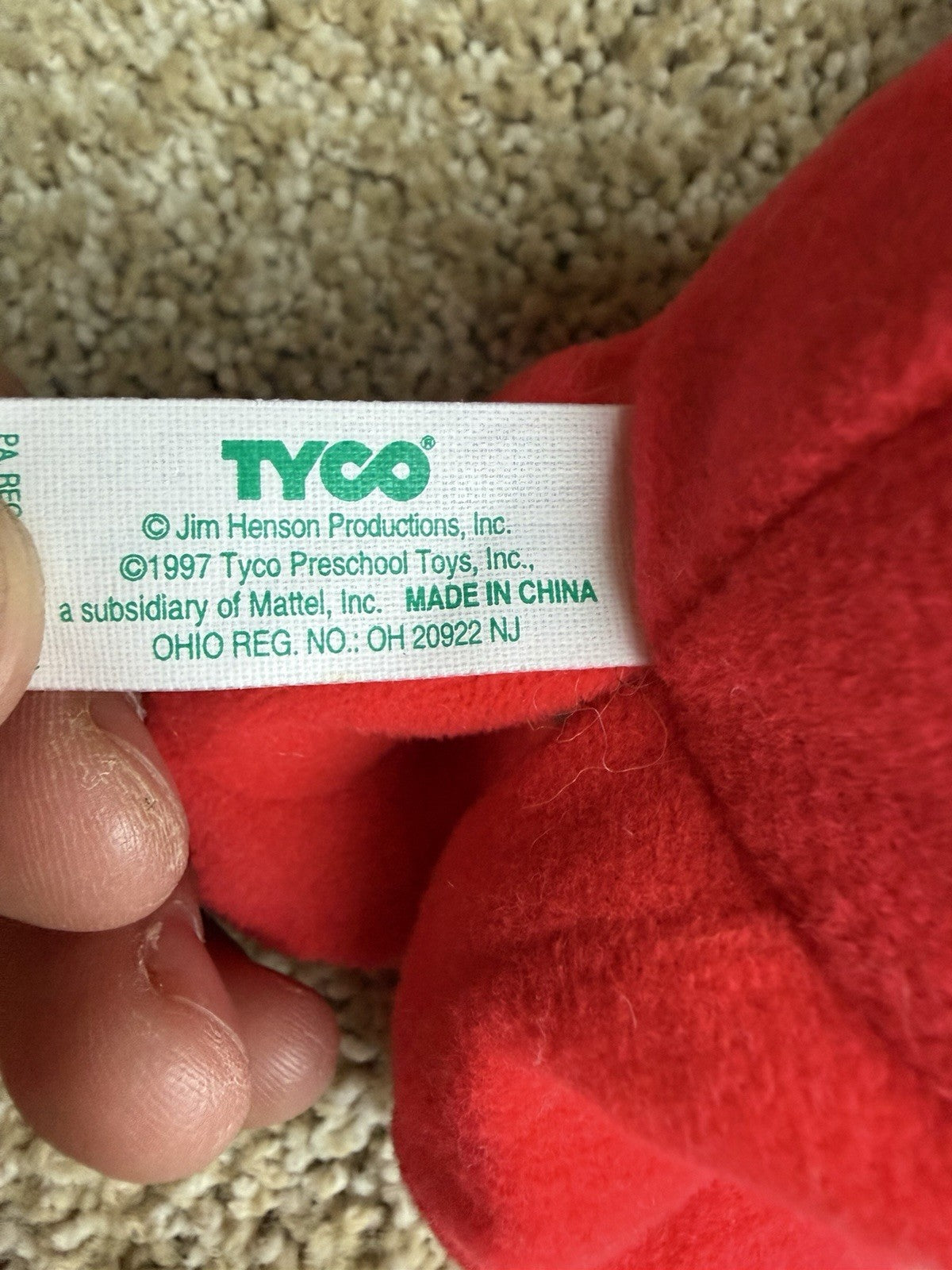 Vintage 1997 Sesame Street Beans Plush Lot 4 Elmo Count Baby Bear Tyco NWT