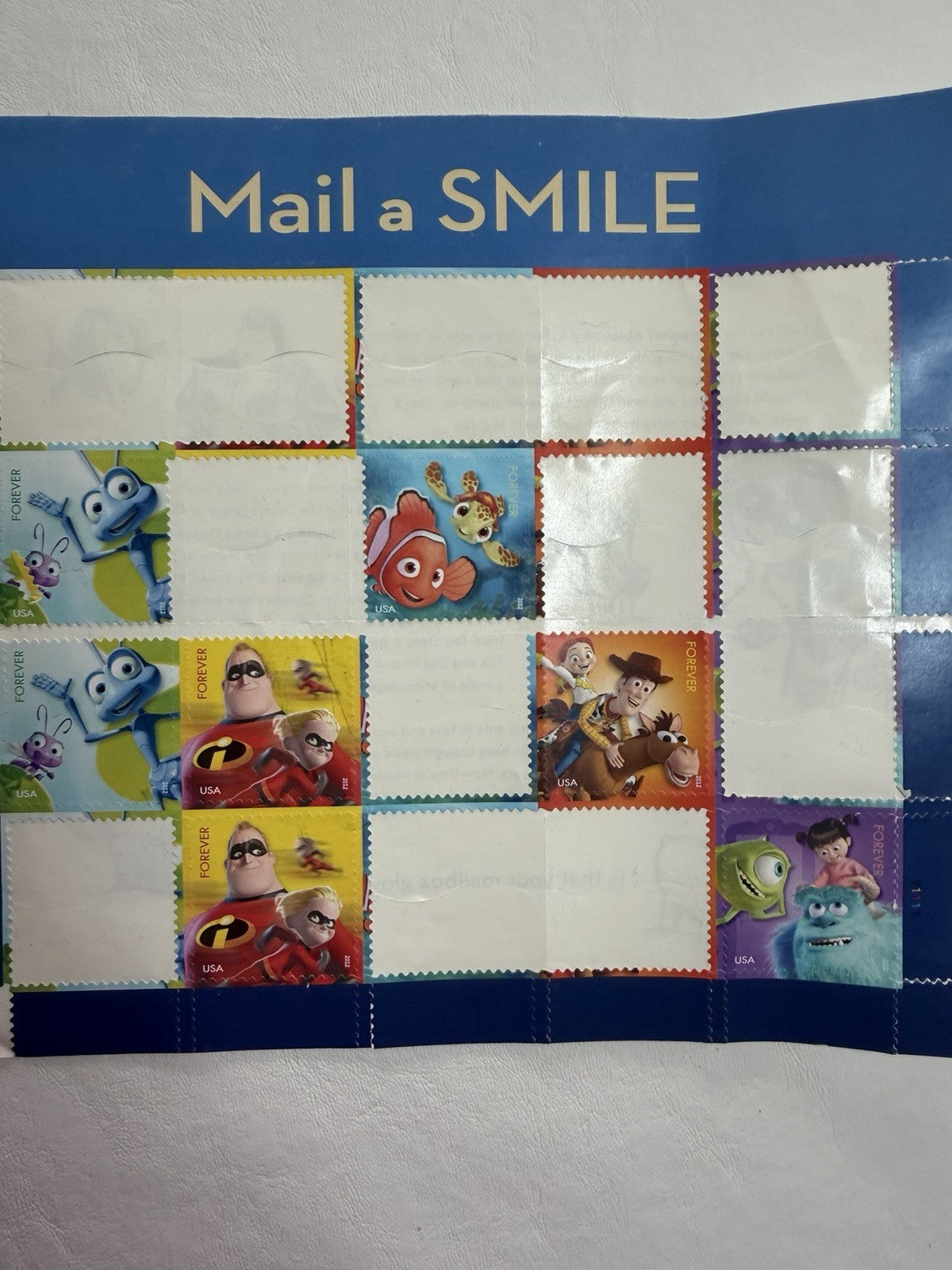 USPS Character Forever Stamp Lot Bugs Bunny Sesame Street Disney Pixar Stamps