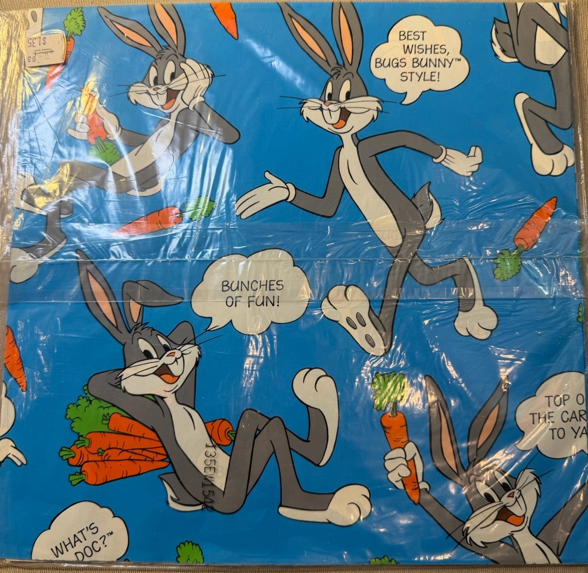Vintage Looney Tunes Lot Bugs Bunny Wrapping Paper Pencil Case Desk Cup Toys