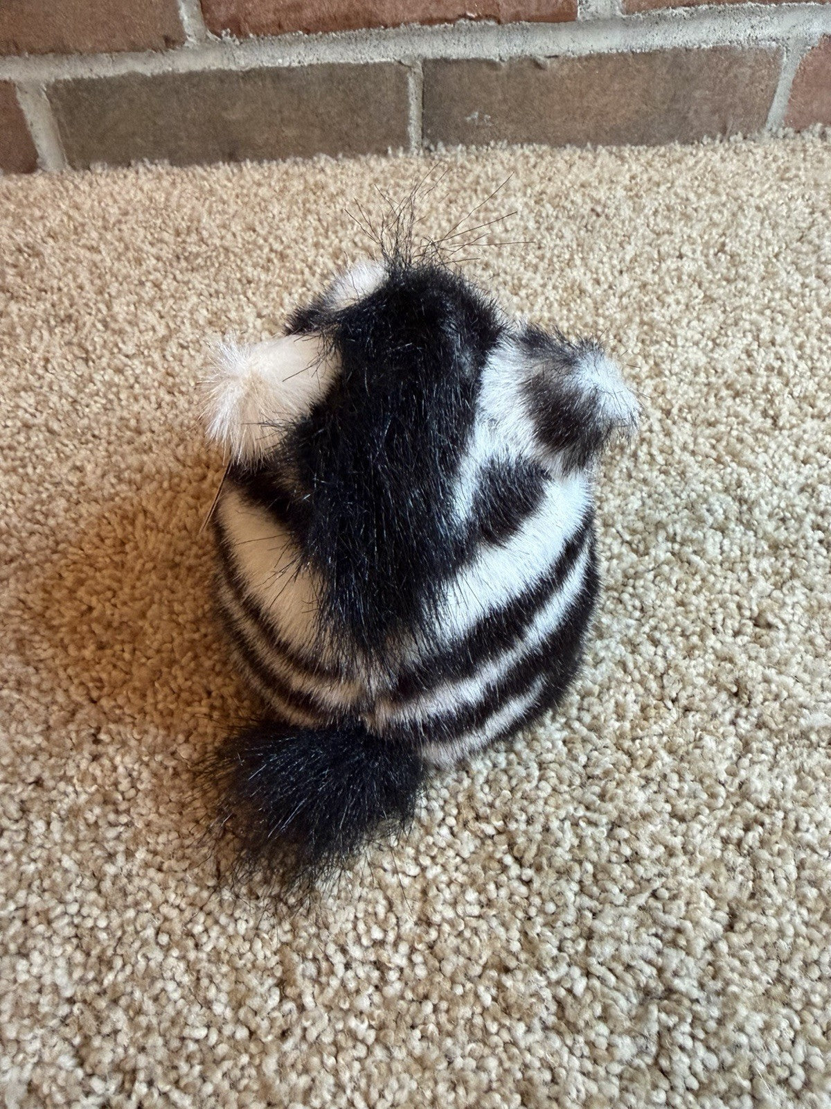 Vintage 1997 Swibco Puffkins Zack Zebra 5 Inch Plush Stuffed Animal With Tag NWT