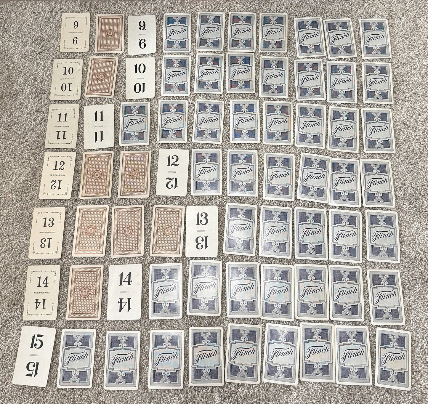 Flinch Card Game  1938 vintage Parker Brothers COLLECTIBLE - Combination Cards