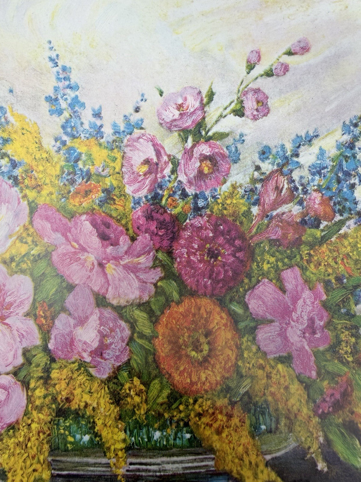 Lot of 6 Vintage Art Lithograph Prints 8x10 Van Gogh Hicks Peonies Floral Craft