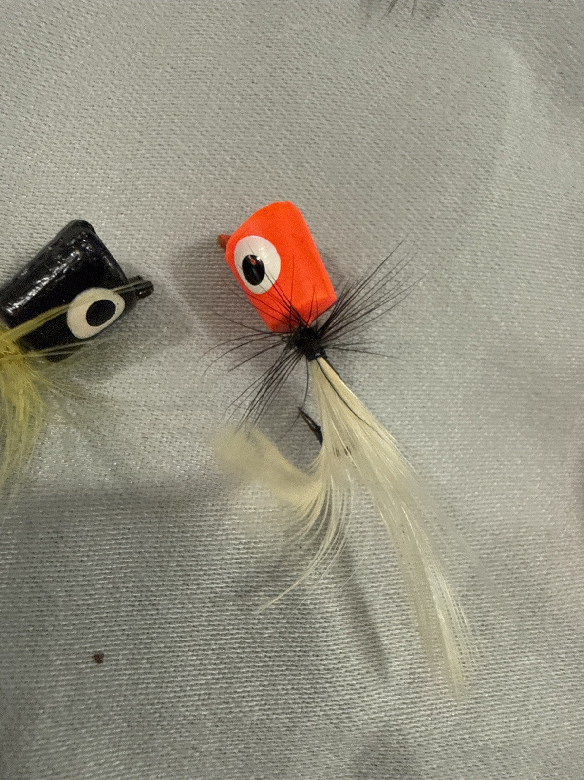 Vintage Fly Fishing Popper Dry Flies Lot 13 Pieces With 2 Cases