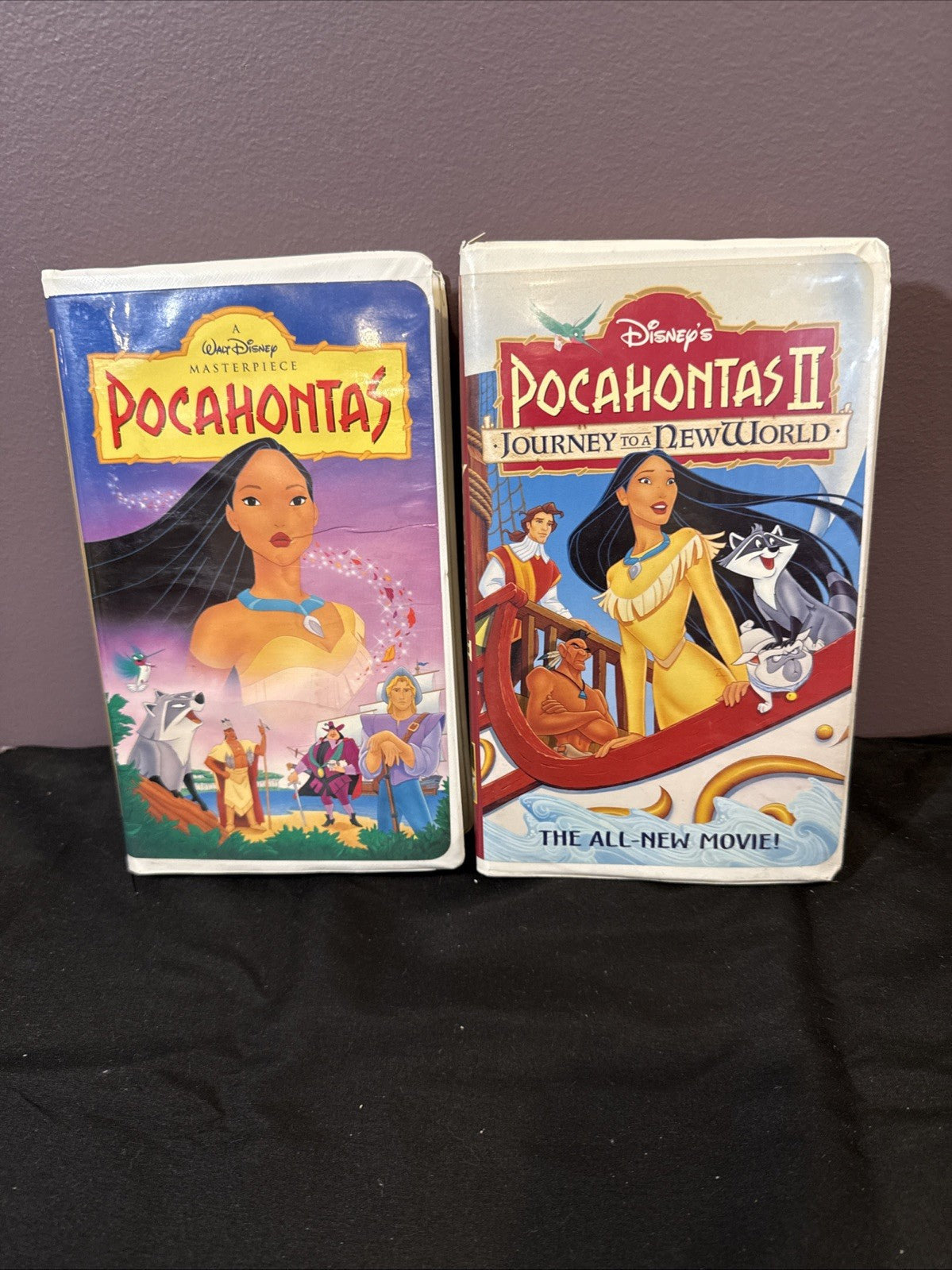 Disney Pocahontas VHS Lot 2 Movies Classic Animated Tapes