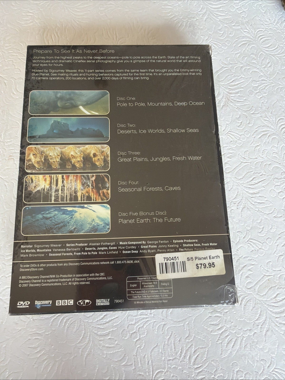 Planet Earth Discovery Channel 5 DVD Set 2007 Sigourney Weaver New Sealed Box