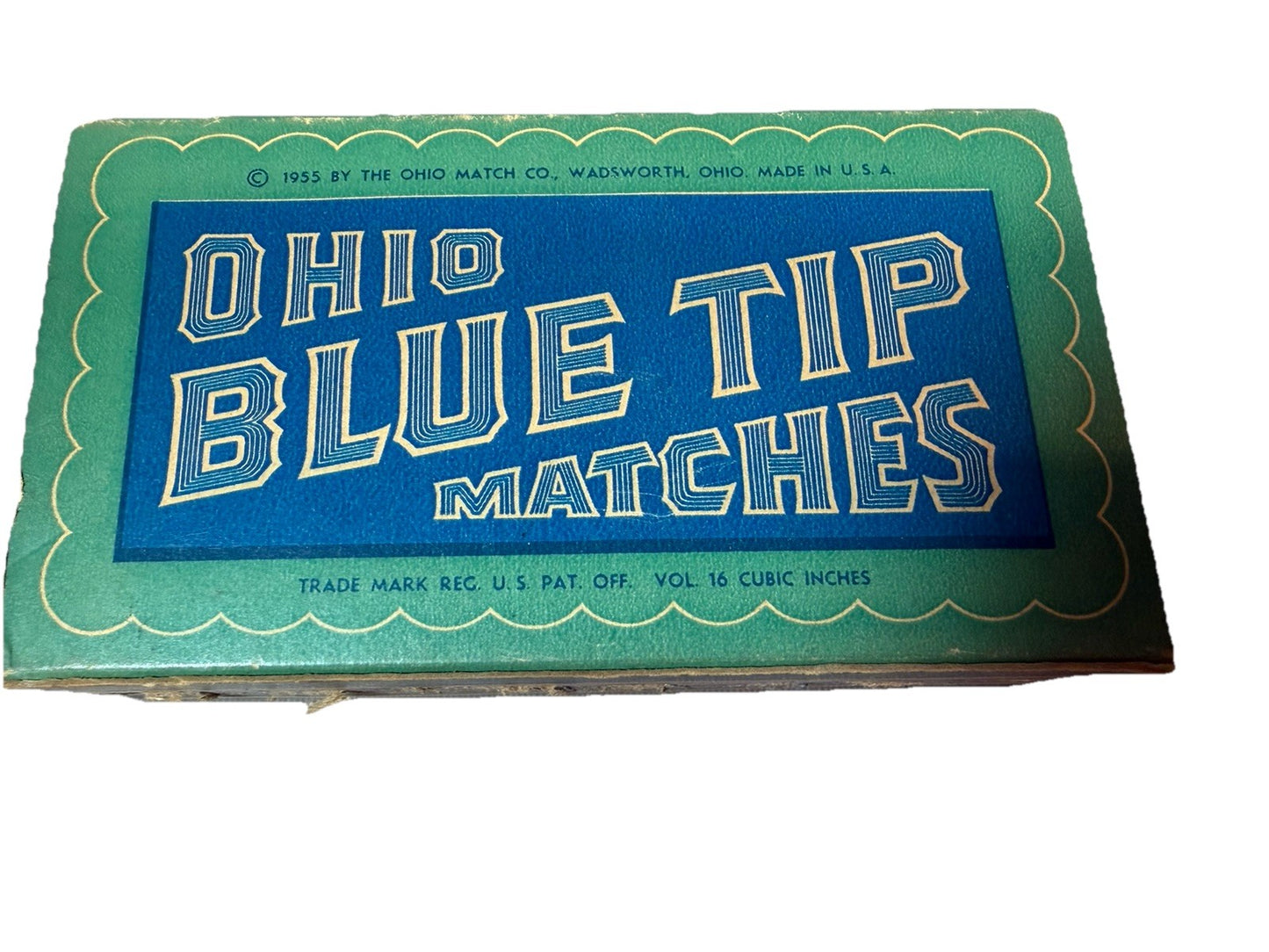 Vintage Stick Band Concert Matchbox Ohio Blue Tip Matches Advertising Tin