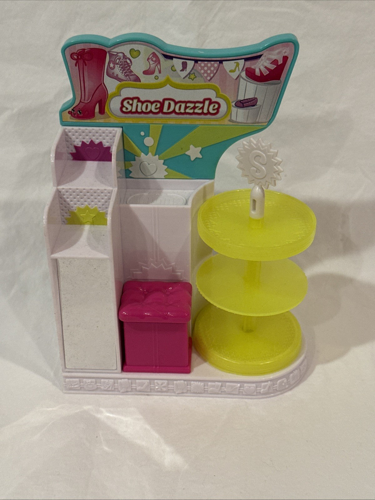Shopkins Shoe Dazzle Fashion Shoe Store Playset Display With Baskets, Incomplete