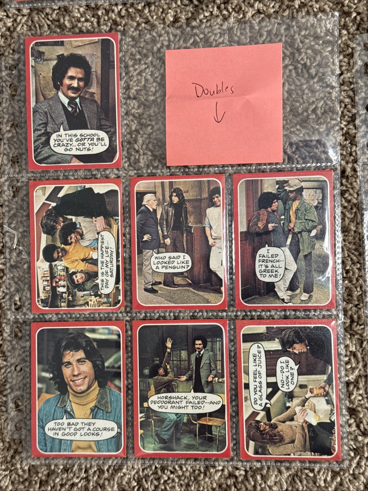 Vintage 1970s Topps TV Card Lot 73pc Charlies Angels Kotter Good Times Kung Fu