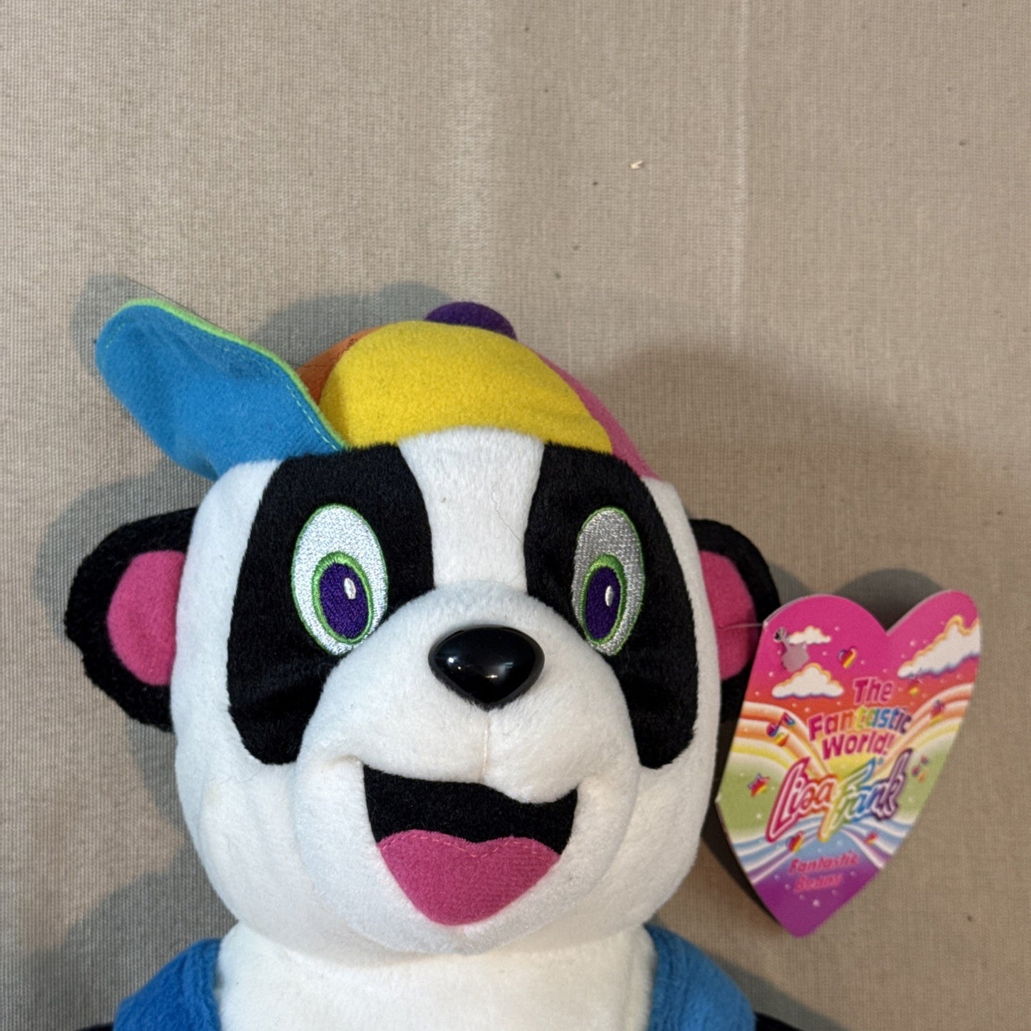 Vintage Lisa Frank Panda Painter Plush 17 Inch Stuffins 1998 Rare