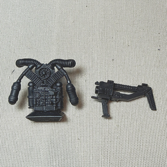 Vintage 1988 GI Joe Cobra Toxo Viper Backpack Rifle Gear Hasbro ARAH Accessories