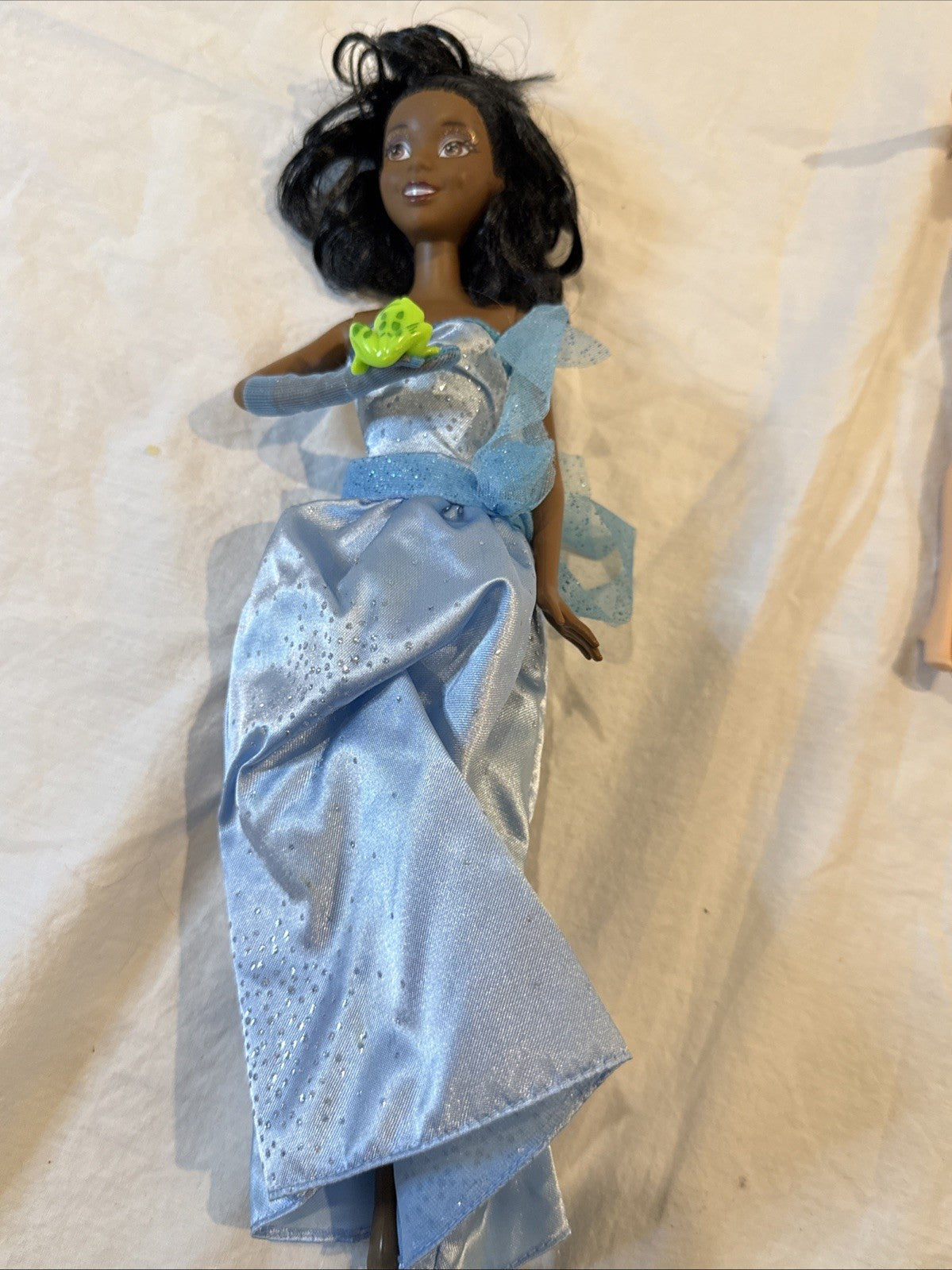 Lot of 4 Disney Princess Dolls Anna Tiana 2 Ariel With Outfits and Mermaid Tail