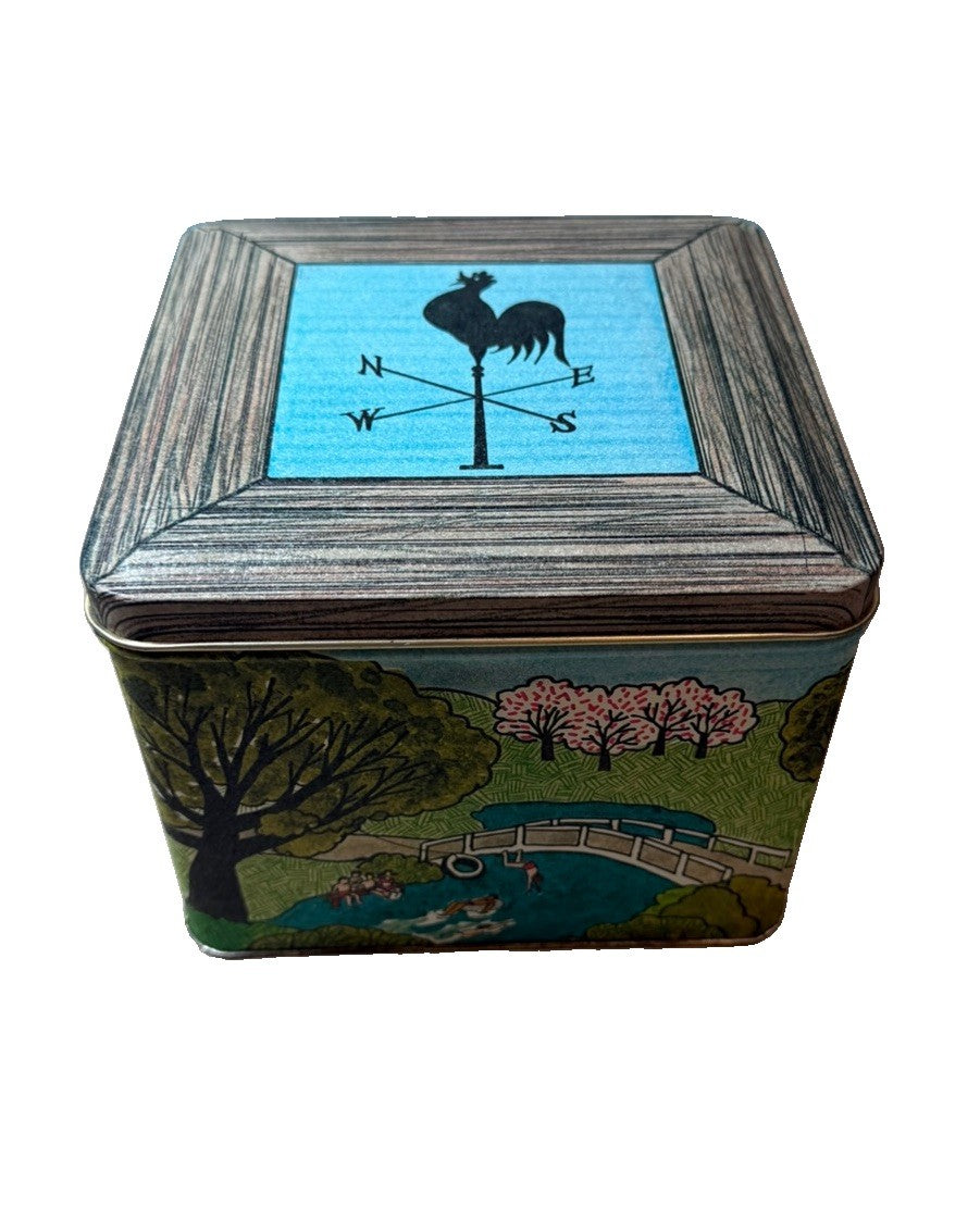Vintage Morley Candy Makers Collectors Square Tin Detroit Michigan Candy Box