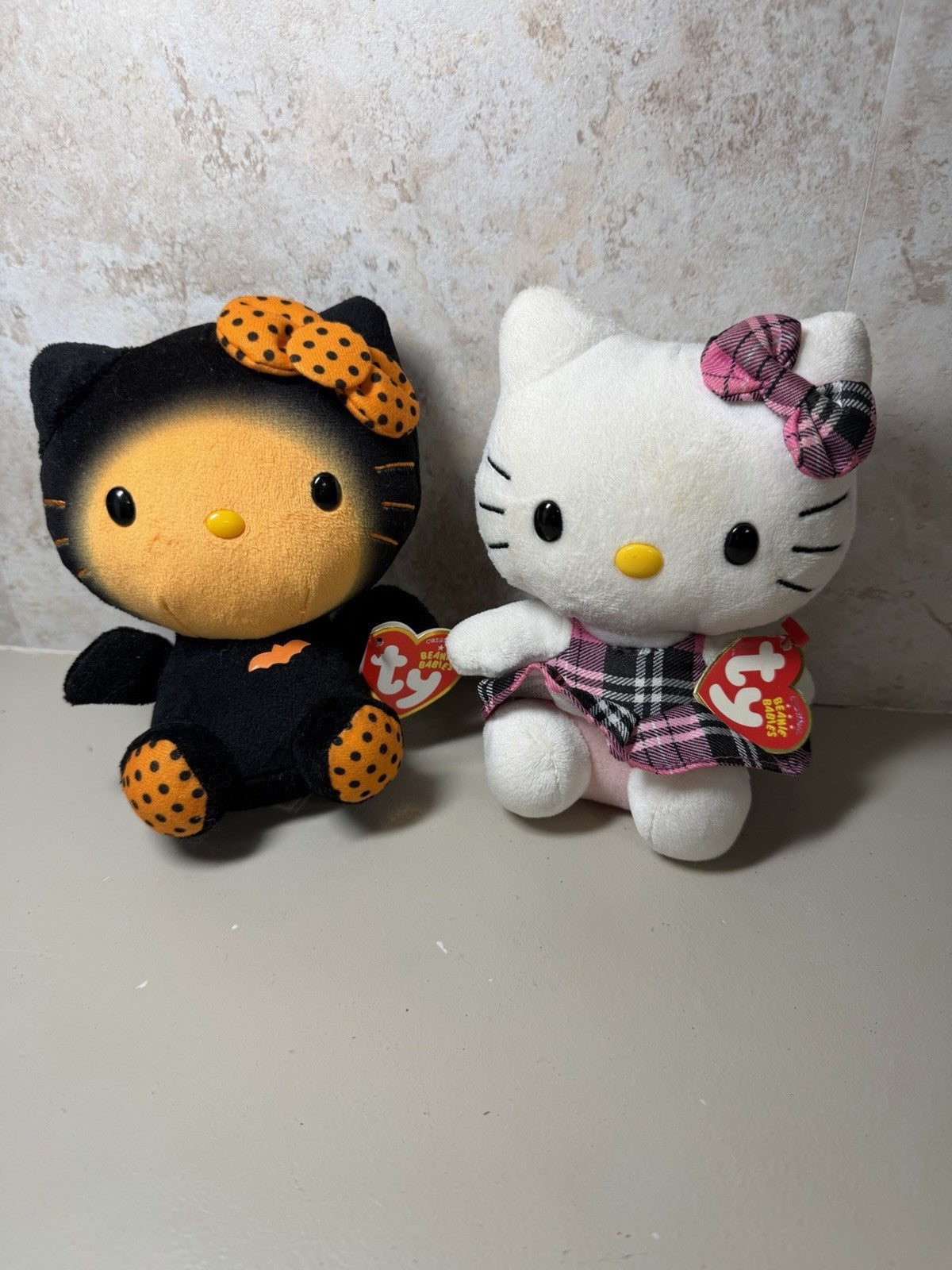 Vintage Hello Kitty Sanrio Plush Lot 3 Pink Flower Thermos Case Character Dolls