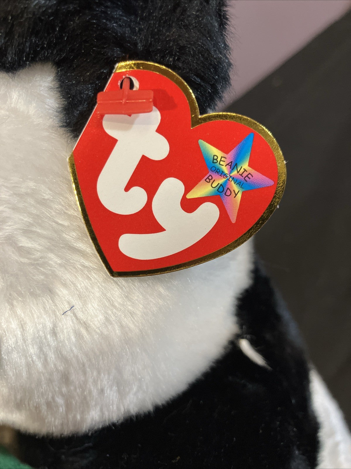 Ty Beanie Buddies Li Mei Panda Plush 10 Inch Bear Felt Leaves