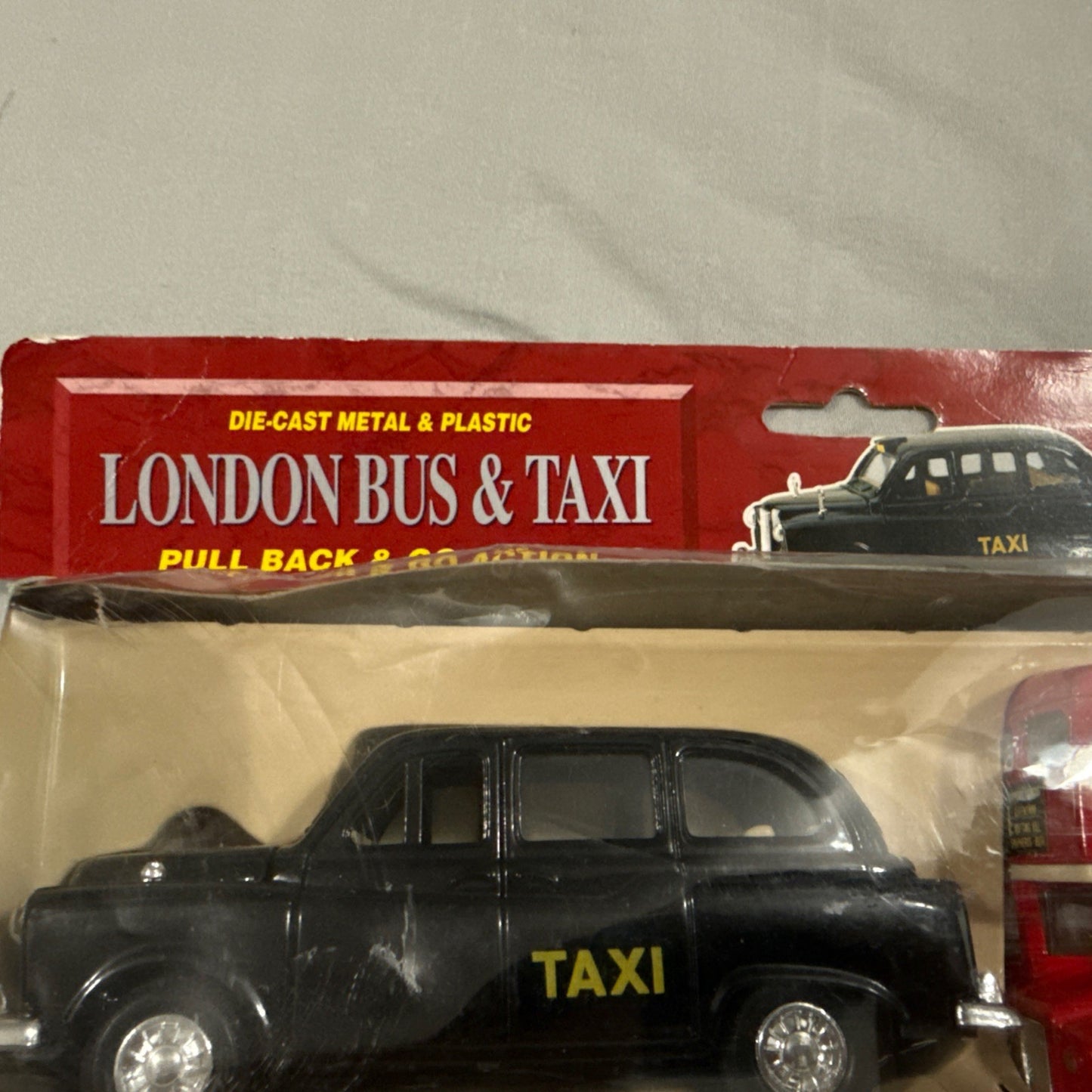 Welly London Bus Taxi Pull Back Diecast Set TH99930 2G New In Box
