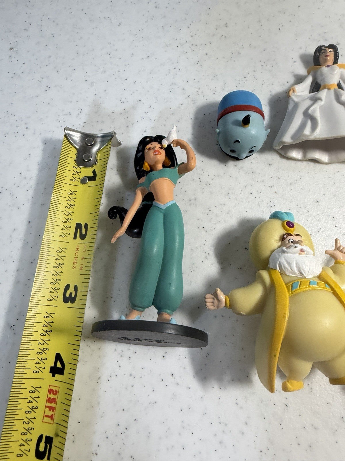 Vintage Disney Aladdin Figure Accessory Lot Magic Lamp Rajah 7 Piece Set