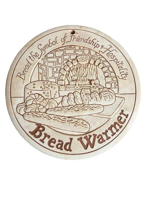 1993 Lyn Ulrick “Bread Is the Symbol of Friendship” Ceramic Bread Warmer 6"